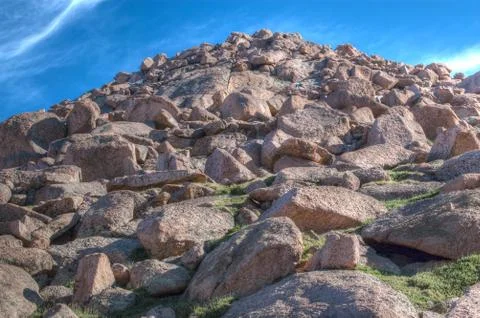 Mountain of Bolders Stock Photos