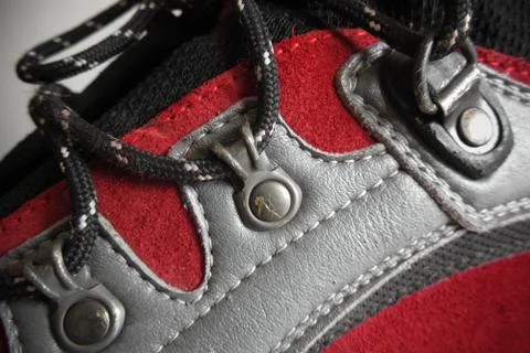Mountain boot details Foto stock
