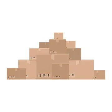 Mountain of boxes Stock Photos
