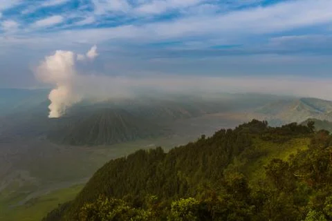 Mountain Bromo volcano - island Java Indonesia Stock Photos