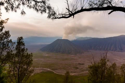 Mountain Bromo volcano - island Java Indonesia Stock Photos