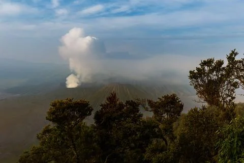 Mountain Bromo volcano - island Java Indonesia Mountain Bromo volcano on i... Stock-Fotos