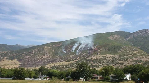 Mountain burning Stock Footage 28296867