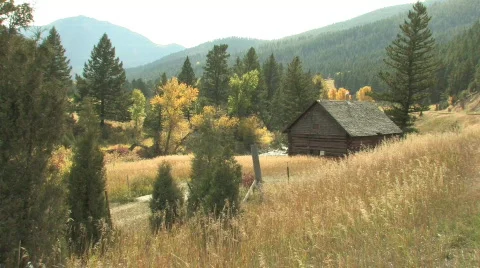 Mountain Cabin Stock Footage 270312