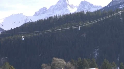 Mountain cable car Video stock 20592893