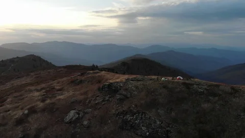 Mountain Camping Stock Footage 114754653