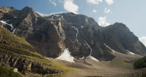 Mountain in Canada with snow Stock Footage 121543348
