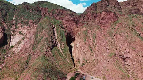 Mountain canyon with rock formations, Salta, Argentina Stock Footage 332284070