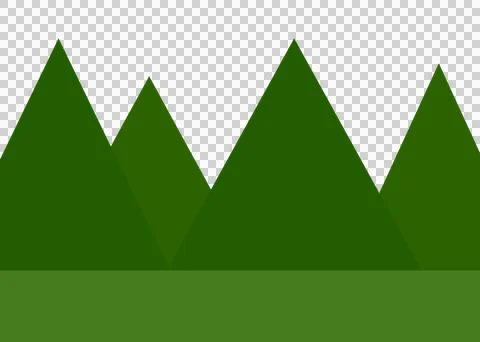 Mountain cape green background Stock Illustration
