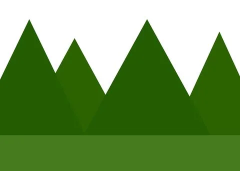 Mountain cape green background Stock Illustration