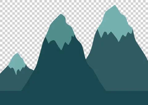 Mountain capped snow Stock Illustration