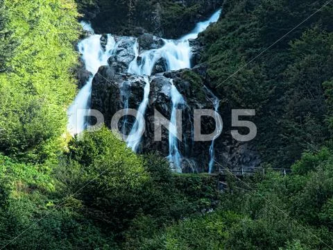 Mountain cascade Stock Photos