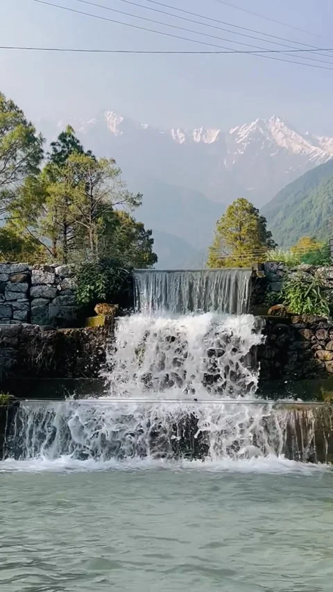 Mountain Cascade Serenity Stock Footage 337412647