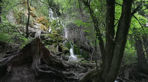 Mountain Cascades 1920x1080 Stock Footage 12139244