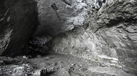 Mountain Cave. Minerals in the vaults. Time lapse Stock Footage 64466666
