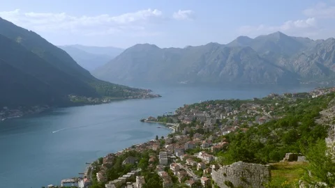 Mountain chain on the Adriatic Sea shore Stock Footage 90341663
