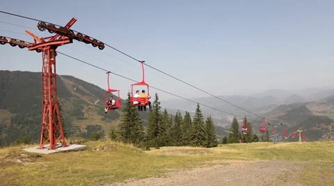 Mountain Chairlift 4 Video stock 24807752