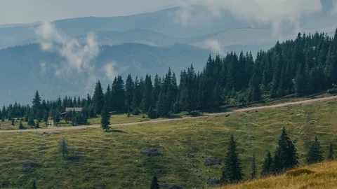 Mountain chalet in Parang Mountains Video stock 99389136