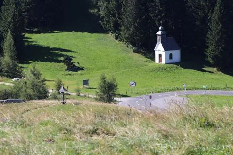 Mountain chapel Stock Photos