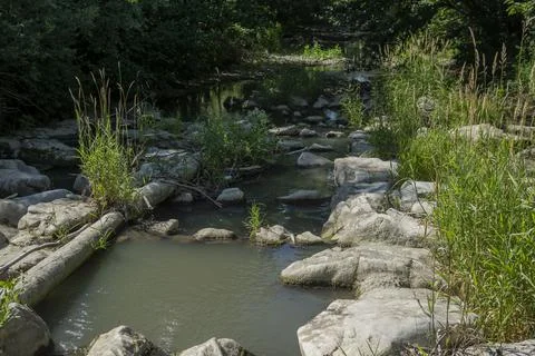 Mountain check with stones. Foto stock