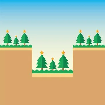 Mountain Christmas tree Illustrazione stock