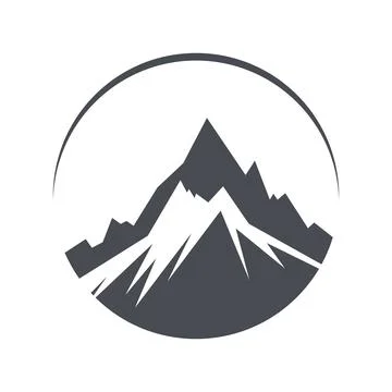 Mountain Circle Logo. Vector Illustration Stock Illustration