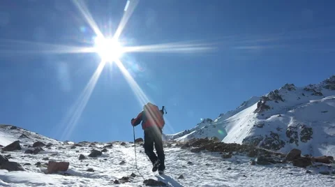 In  mountain a clear sunny day Stock Footage 60062239