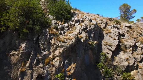 Mountain cliff on the edge of the mountain Stock Footage 241515700