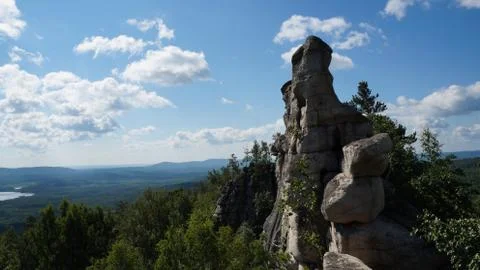 Mountain cliffs view of the plateau Stock Photos