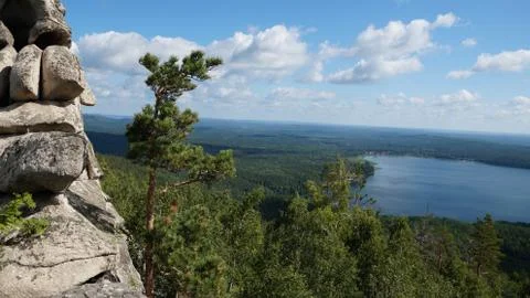 Mountain cliffs view of the plateau Stock Photos
