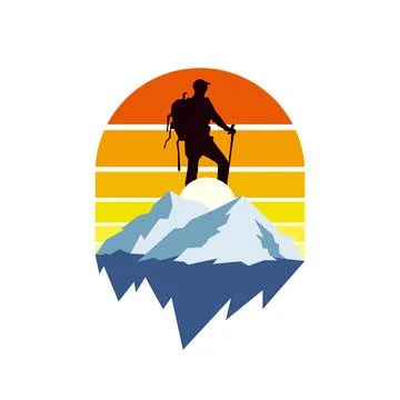Mountain climber Stock Illustration