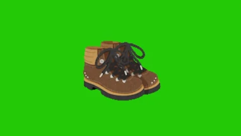 Mountain climbing animation on chroma key background Stock-Footage 332209747
