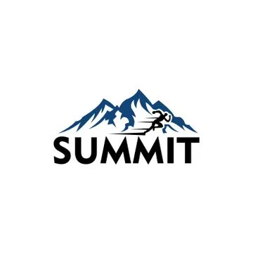 Mountain climbing logo Stock Illustration