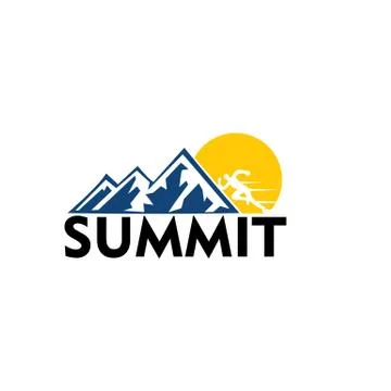 Mountain climbing logo Stock Illustration
