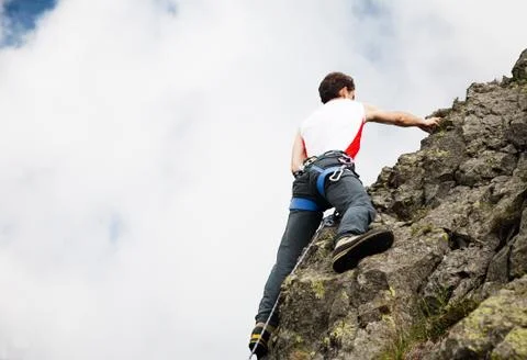 Mountain climbing Stock Photos