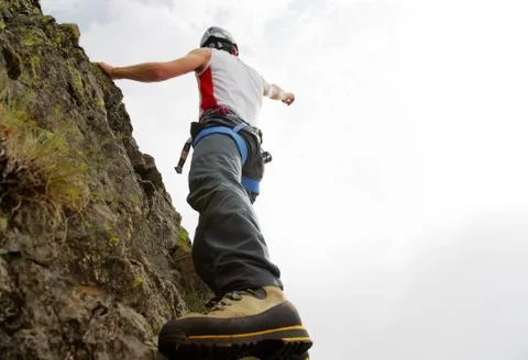 Mountain climbing Stock Photos
