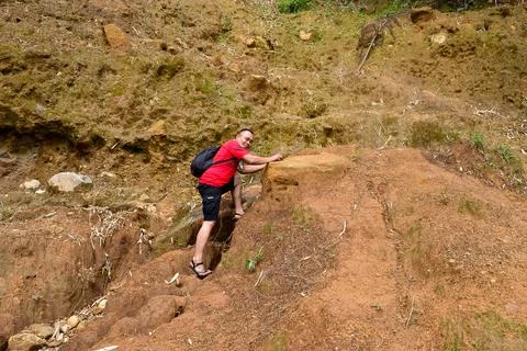 Mountain climbing Stock Photos