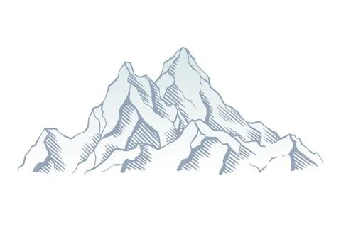 Mountain climbing route to top rock with red flag on peak. Business journey path Stock Illustration