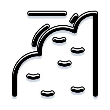 Mountain climbing wall outline promoting sport exercise Stock Illustration