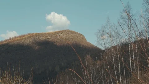 Mountain with the cloud and blue sky landscape Stock Footage 91646744