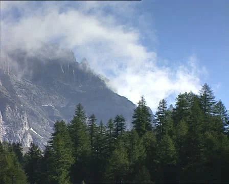 MOUNTAIN with cloud DET Video stock 12757077