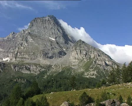 MOUNTAIN with cloud Video stock 12756758