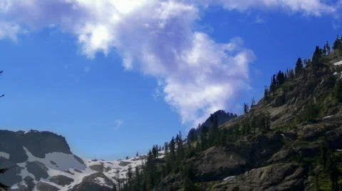 Mountain cloud time lapse Stock Footage 834355