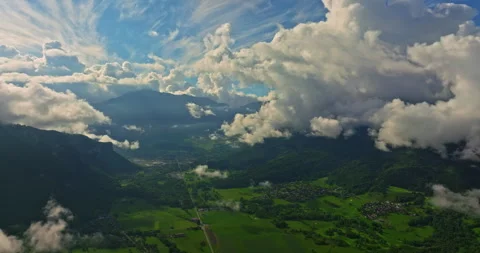 Mountain cloud top view landscape. Beautiful nature France natural landscape Stock Footage 276415088