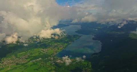 Mountain cloud top view landscape. Beautiful nature France natural landscape Stock-Footage 276438195