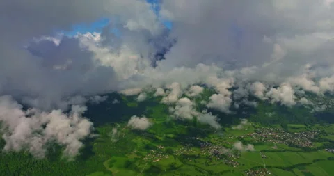Mountain cloud top view landscape. Beautiful nature France natural landscape Video stock 276438541