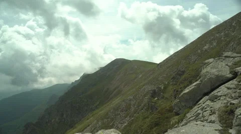 Mountain Clouds Moving 4K Stock Footage 64220551