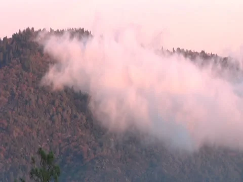 Mountain Clouds MS Timelapse Stock Footage 8602031