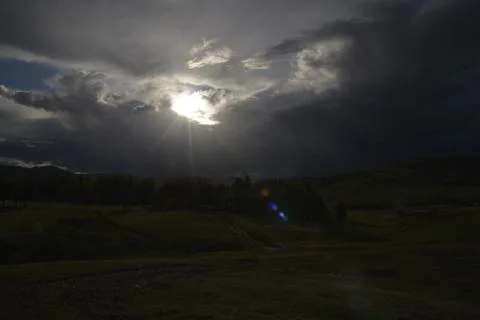 Mountain, clouds, nature 스톡 사진