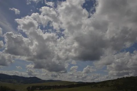 Mountain, clouds, nature 스톡 사진